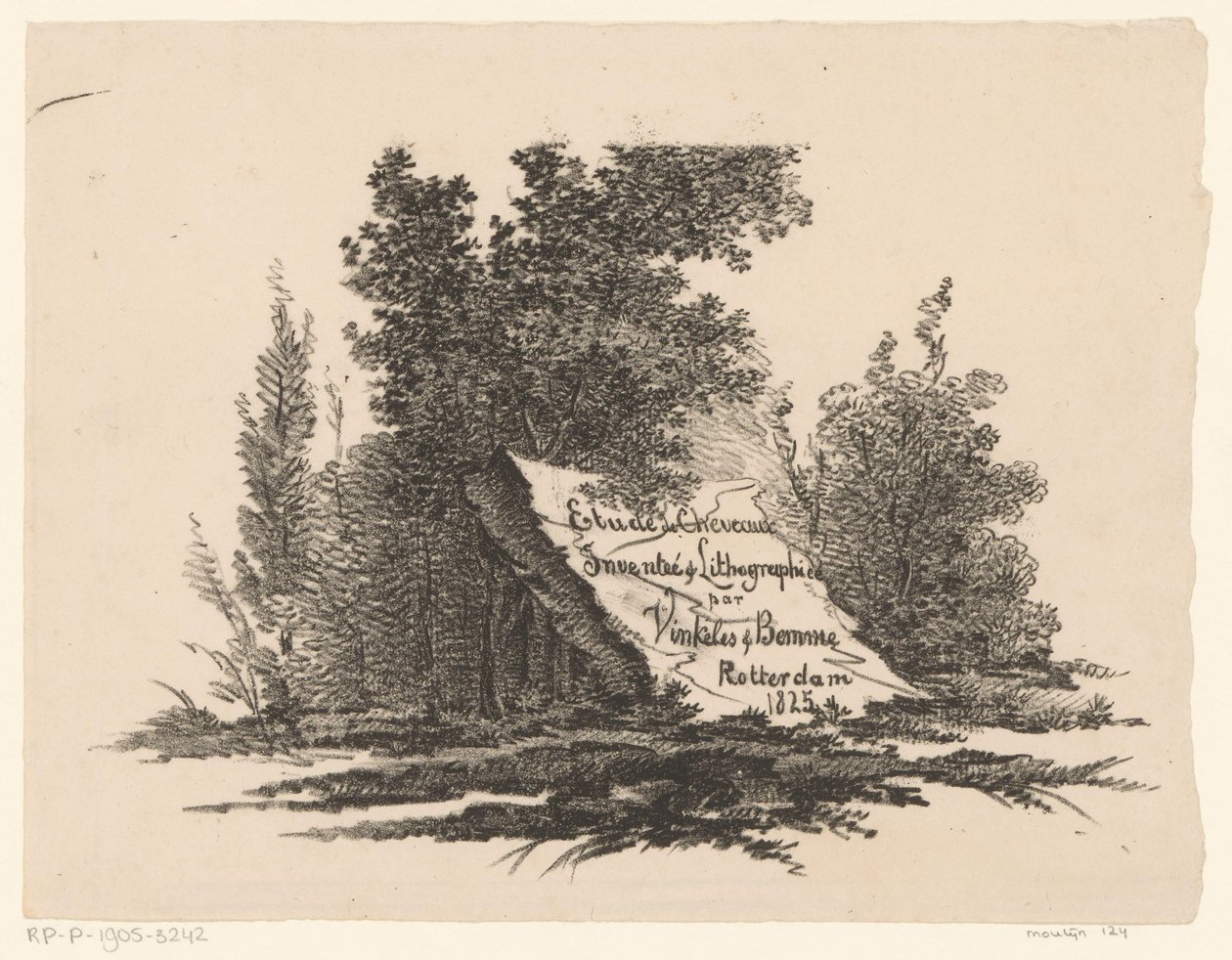 Stein in der Landschaft von Abraham Vinkeles