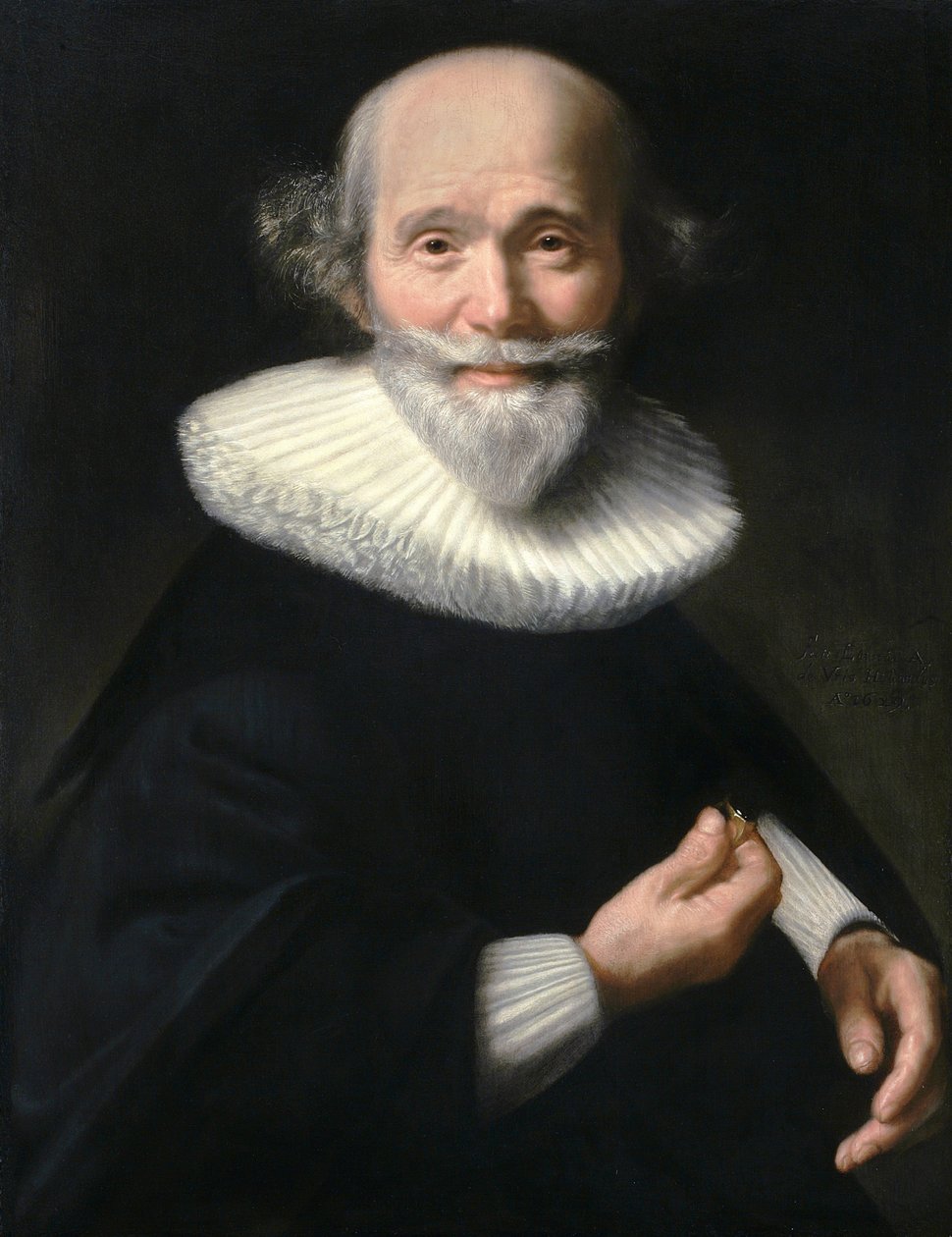 Abraham de Vries, Porträt eines Mannes, 1629, Öl auf Holz, 65,3 x 50,4 cm, Paris, Petit Palais, Musée des Beaux-Arts de la Ville de Paris von Abraham de Vries