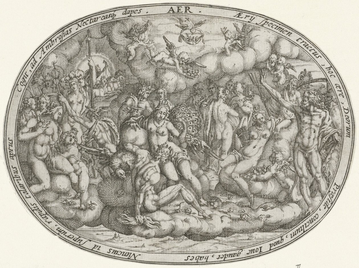 Olympische Götter zwischen den Wolken: Das Element Luft von Abraham van den Hecken