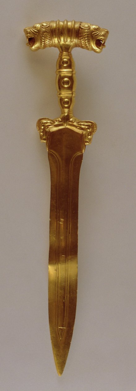 Schwert mit doppeltem Löwenkopfbeschlag, aus Hamadan, Iran von Achaemenid