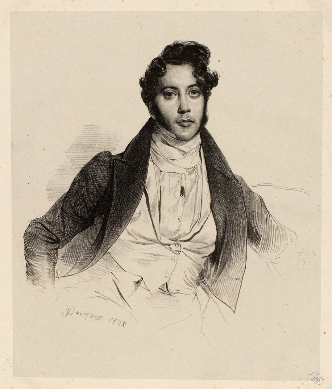 Porträt von James Parry von Achille Devéria