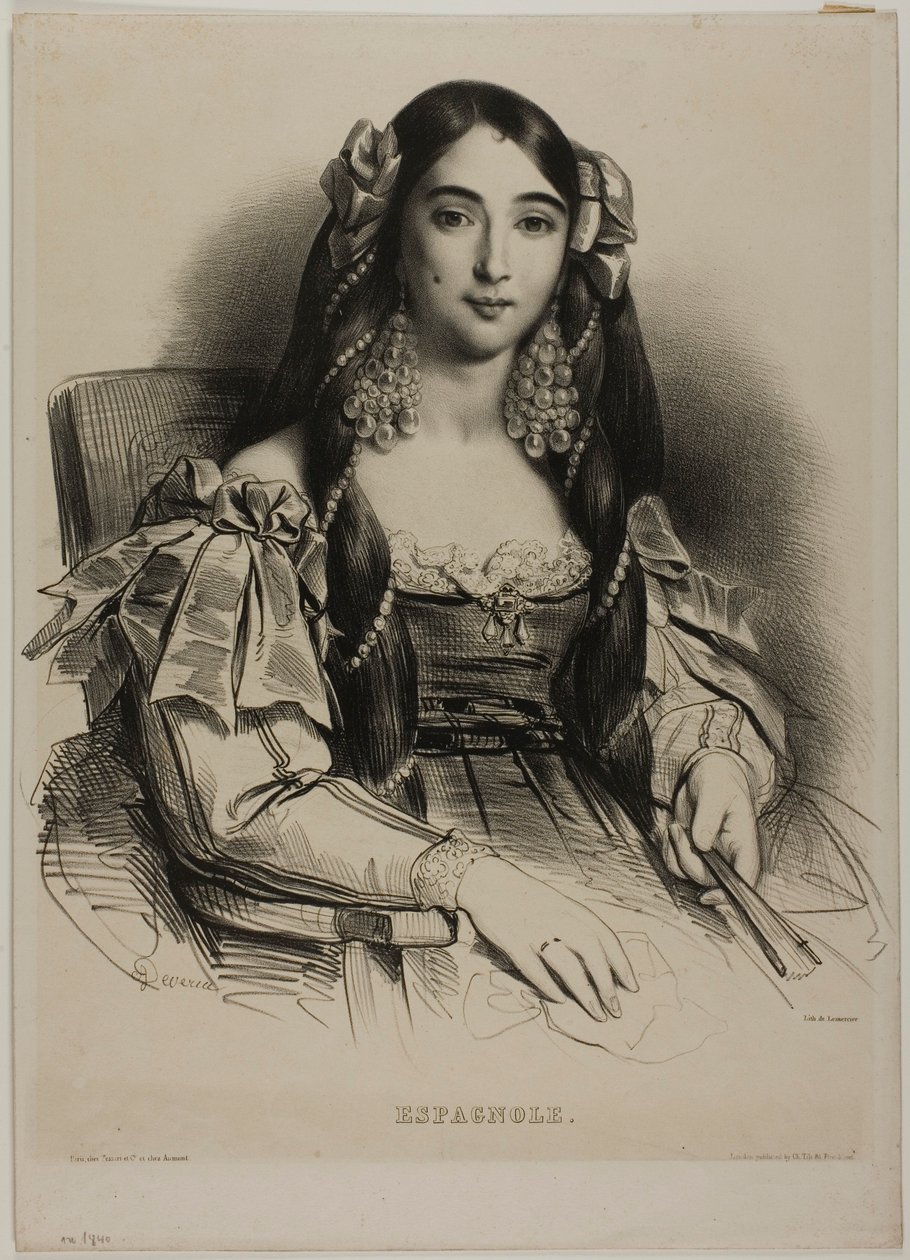 Porträt einer spanischen Frau von Achille Devéria