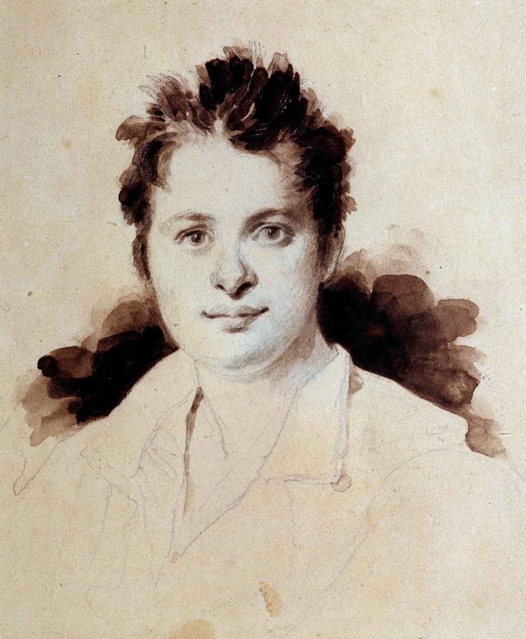 Porträt des französischen Schriftstellers Honore de Balzac (1799-1850) jung von Achille Devéria