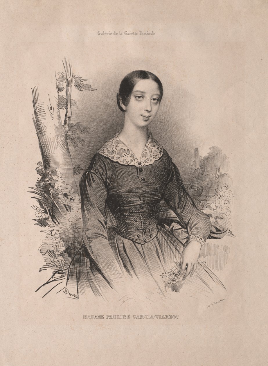 Madame Pauline Garcia-Viardot von Achille Devéria