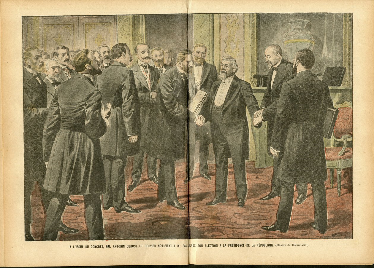 Illustration von Achille Lemot (1846-1909) in Le Pelerin, 28/01/06 - Wahlen, Präsident der Republik - Fallieres Armand (1841-1931) von Achille Lemot