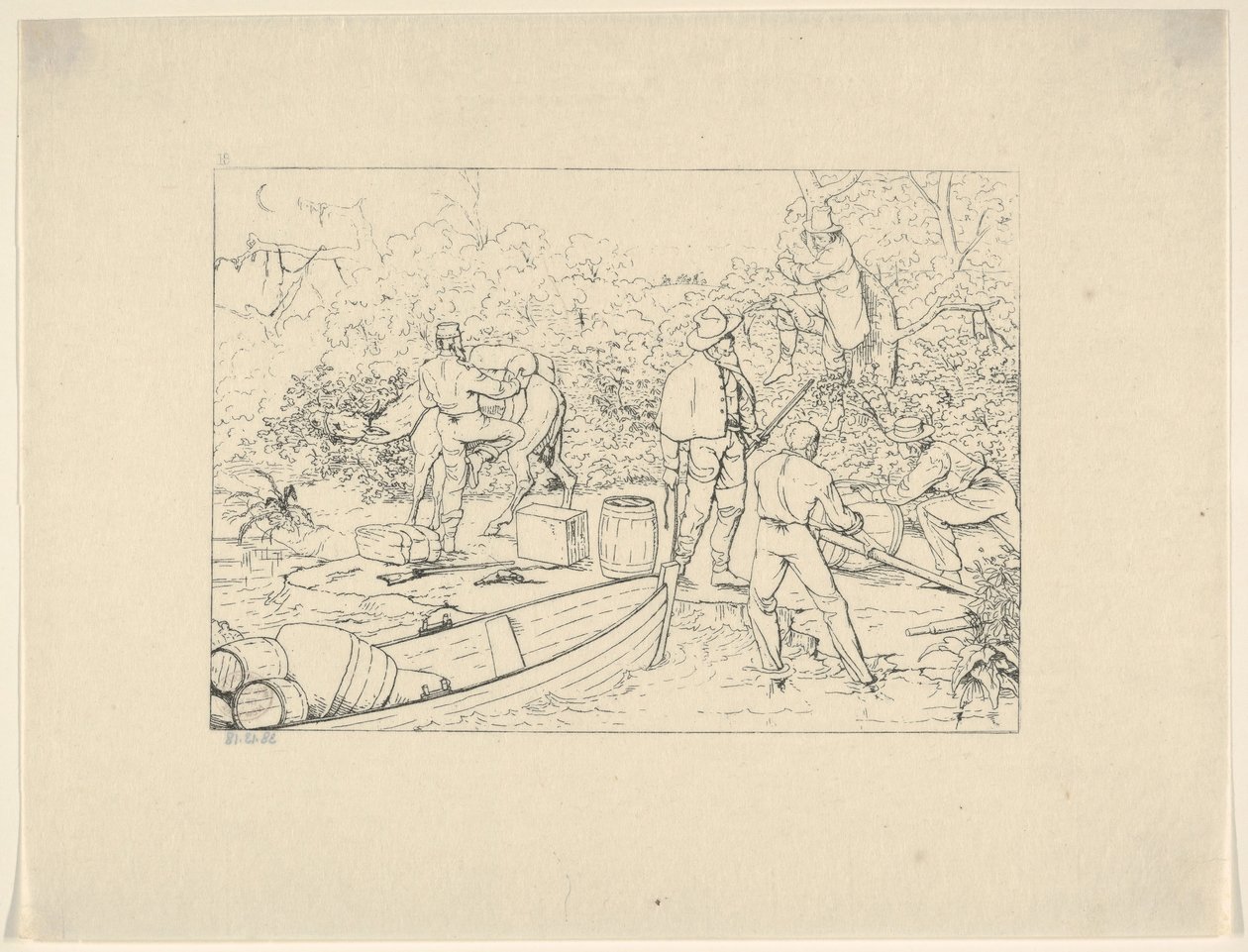 Schmuggel von Medikamenten in den Süden aus Confederate War Etchings, 1861-63 von Adalbert John Volck