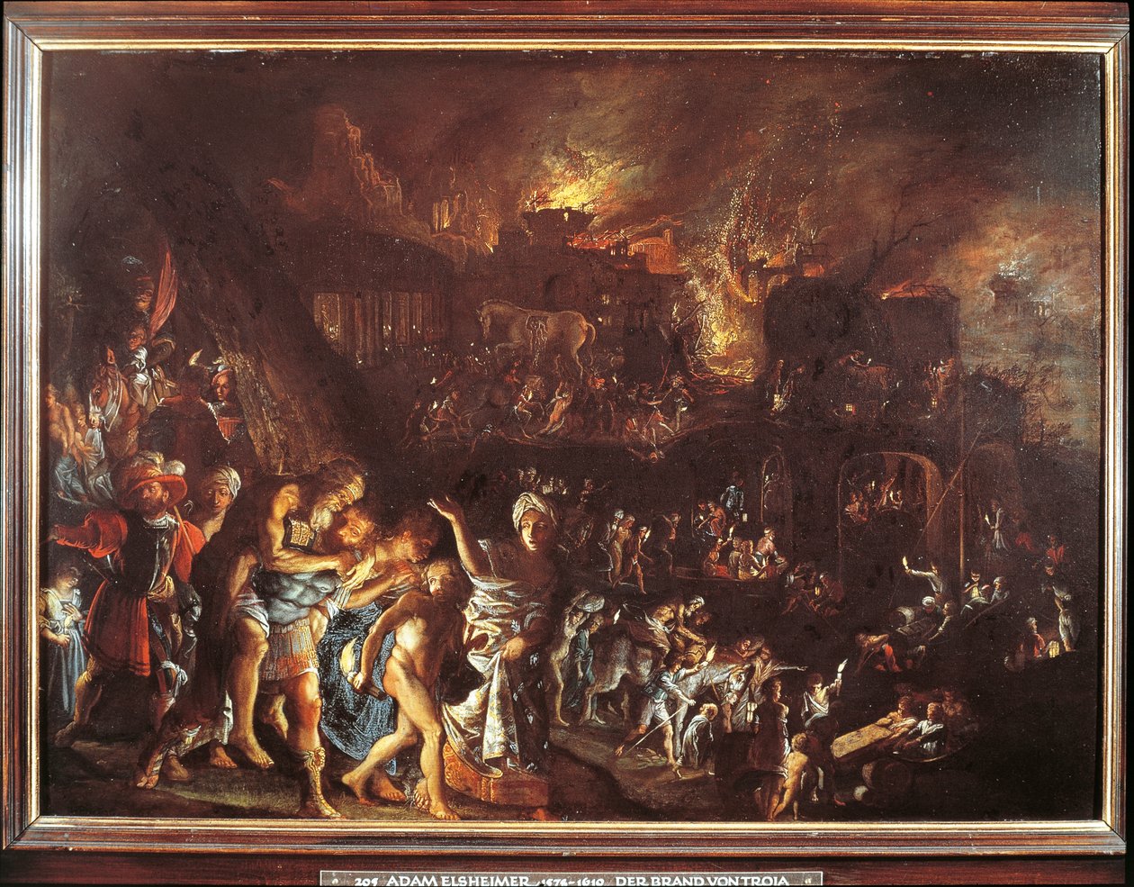 Die Verbrennung von Troja, ca. 1604 von Adam Elsheimer