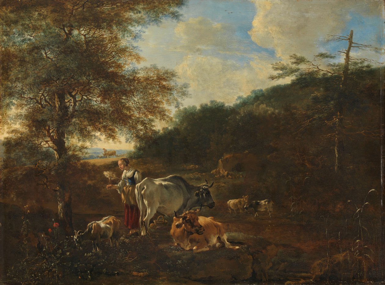 Landschaft mit Vieh von Adam Pynacker