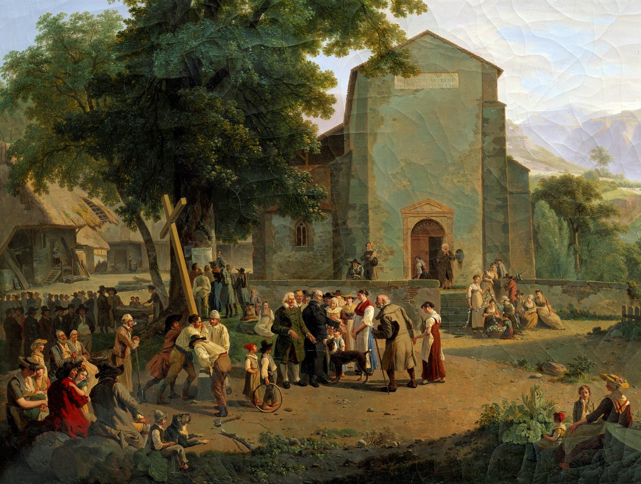 Die Wiederherstellung des Gottesdienstes nach der Revolution von Adam Topffer