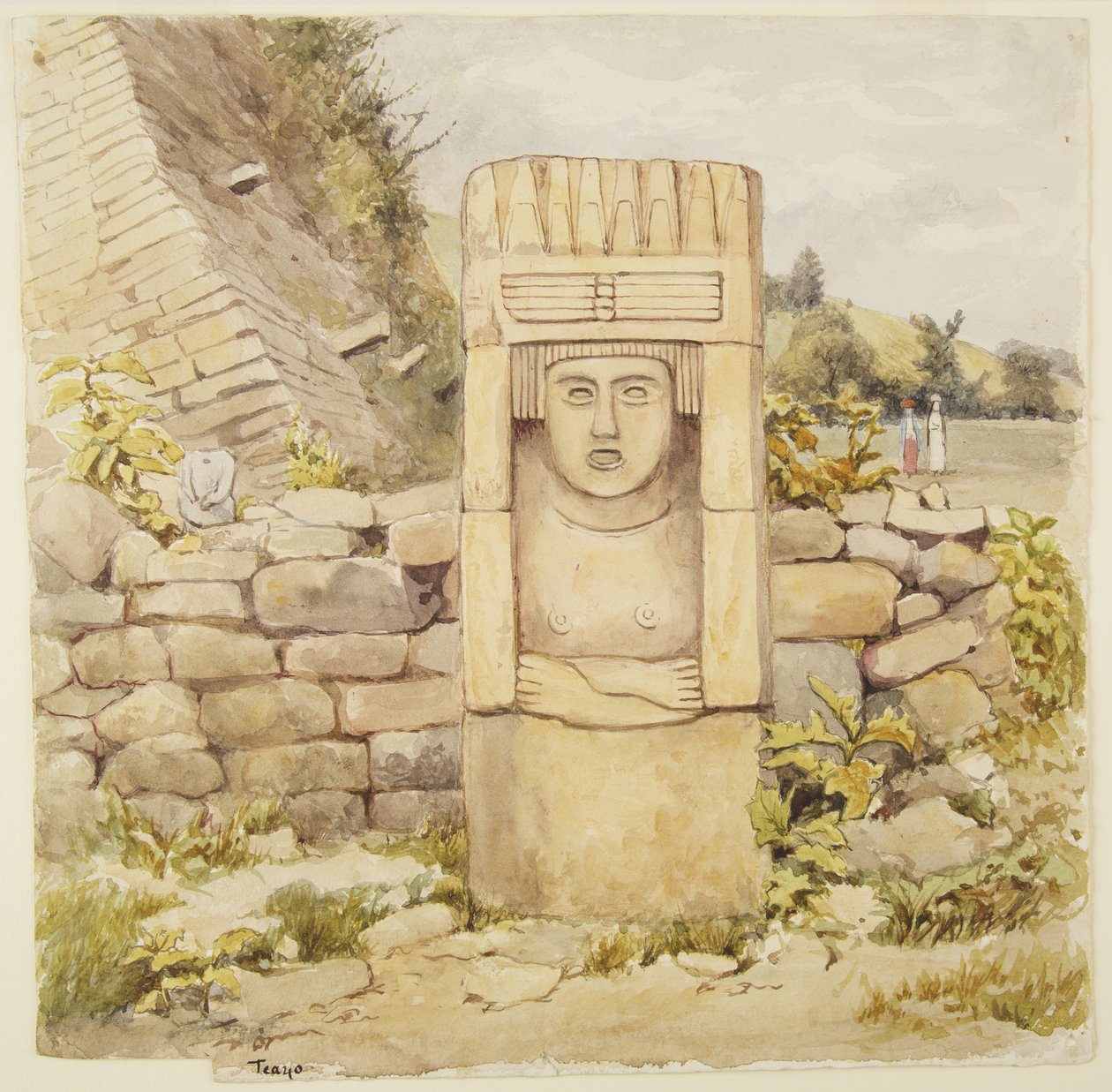 Statue aus Teayo, Nord-Veracruz, Mexiko von Adela Breton