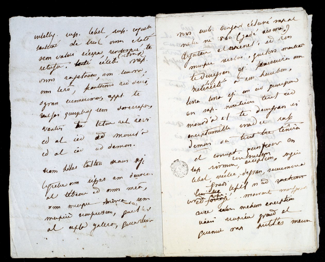 Autographisches Manuskript von Adele Hugo (zweite Tochter von Victor Hugo) von Adele Hugo