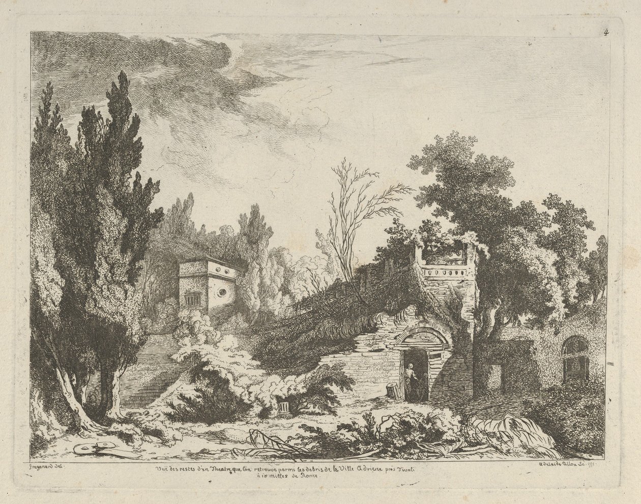 Vue des restes d