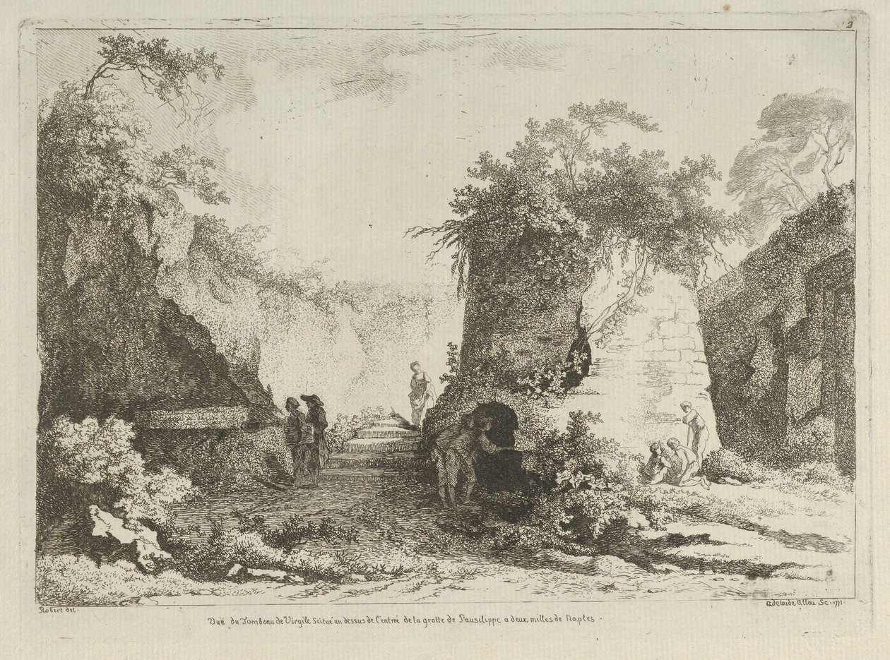 Vue du Tombeau de Virgile aus Differentes vues dessinées d