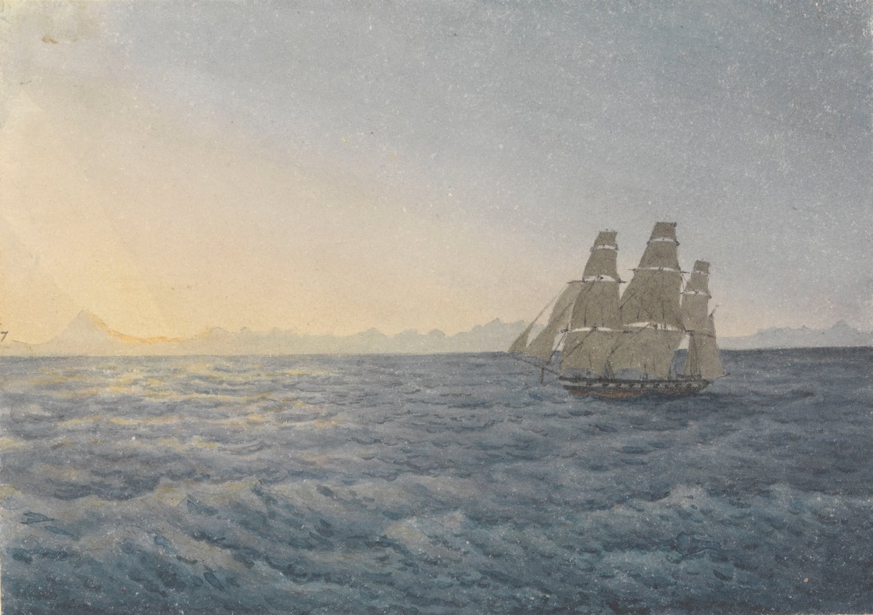 Anden, Aconcagua-Gipfel 170 Meilen entfernt, 18. Juni 1849 von Admiral Sir Edward Gennys Fanshawe