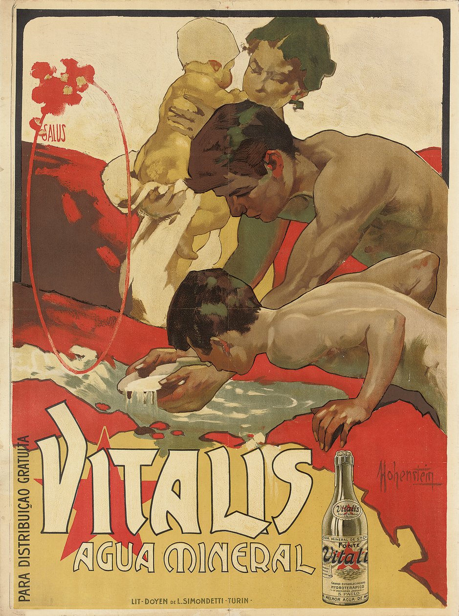 Werbeplakat für das Mineralwasser "Vitalis", 1895 von Adolfo Hohenstein