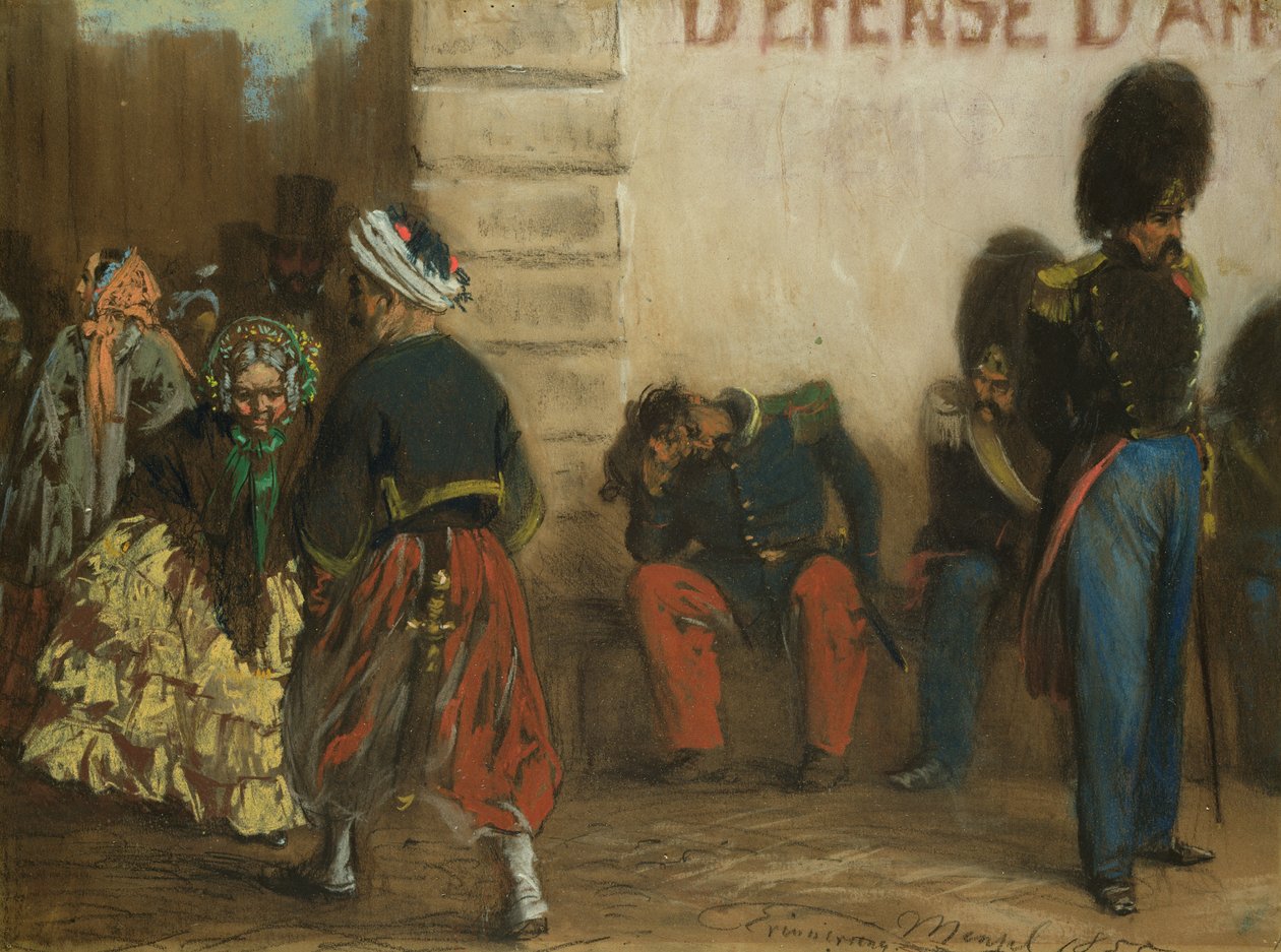 Erinnerung an Paris, 1855 von Adolph Menzel