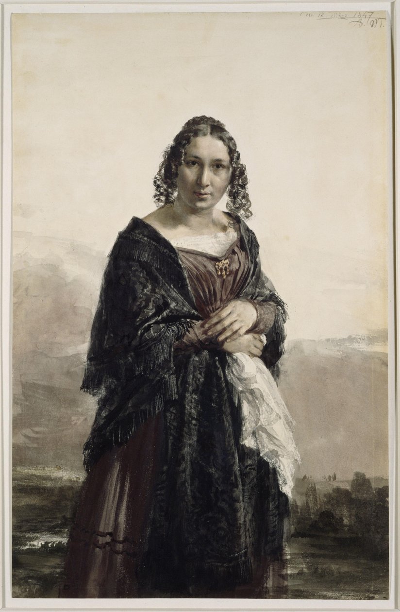 Bildnis Karoline Meyerheim, geb. Drake, der Mutter von Paul Meyerheim von Adolph Menzel