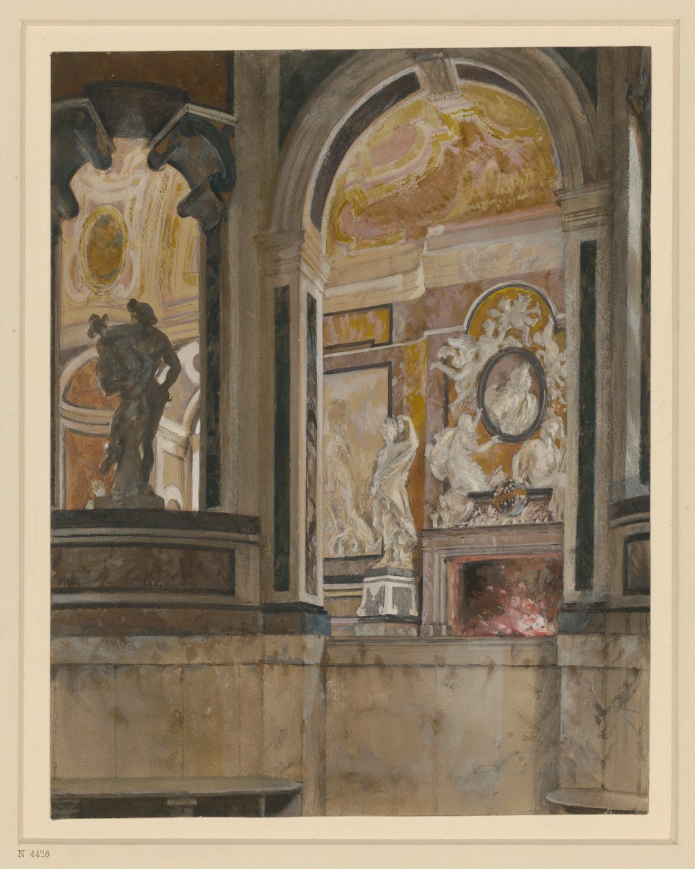 Das Marmorbad in Kassel von Adolph Menzel