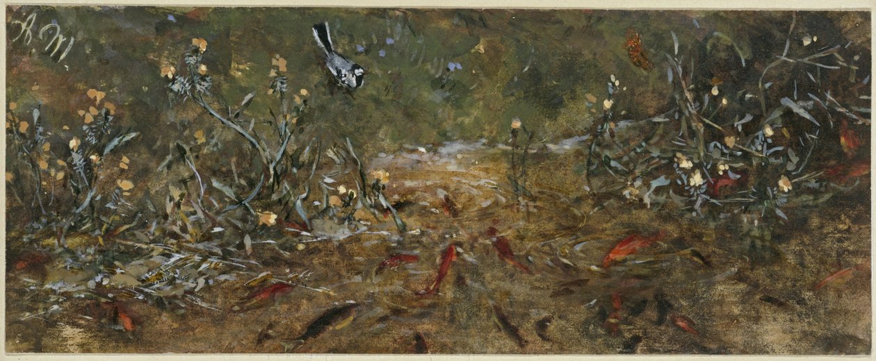 Der Goldfischteich. Aus dem „Kinderalbum“ von Adolph Menzel