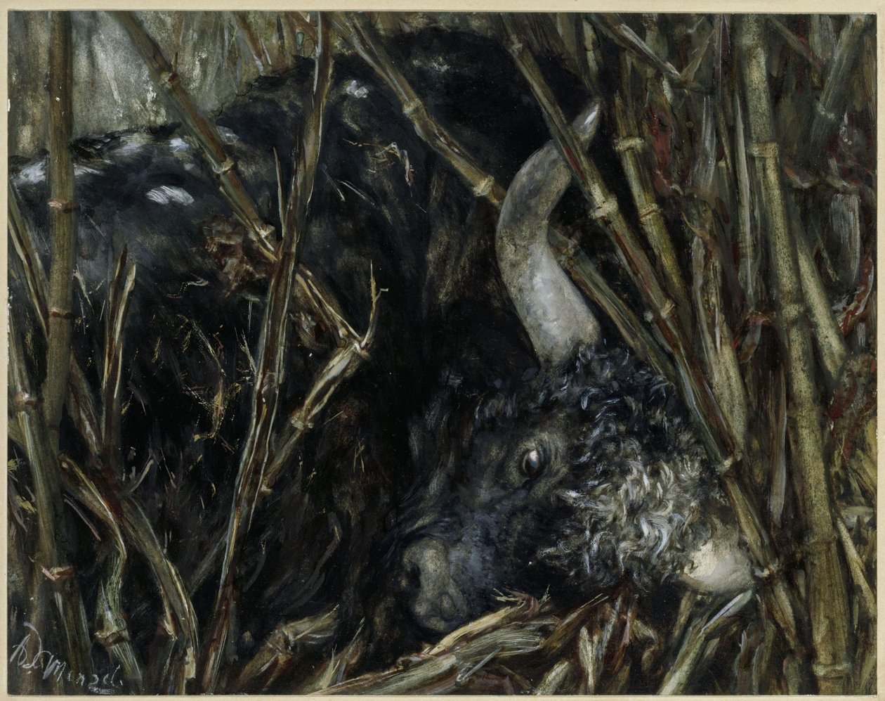 Der Yak-Stier im Bambus. Aus dem „Kinderalbum“ von Adolph Menzel