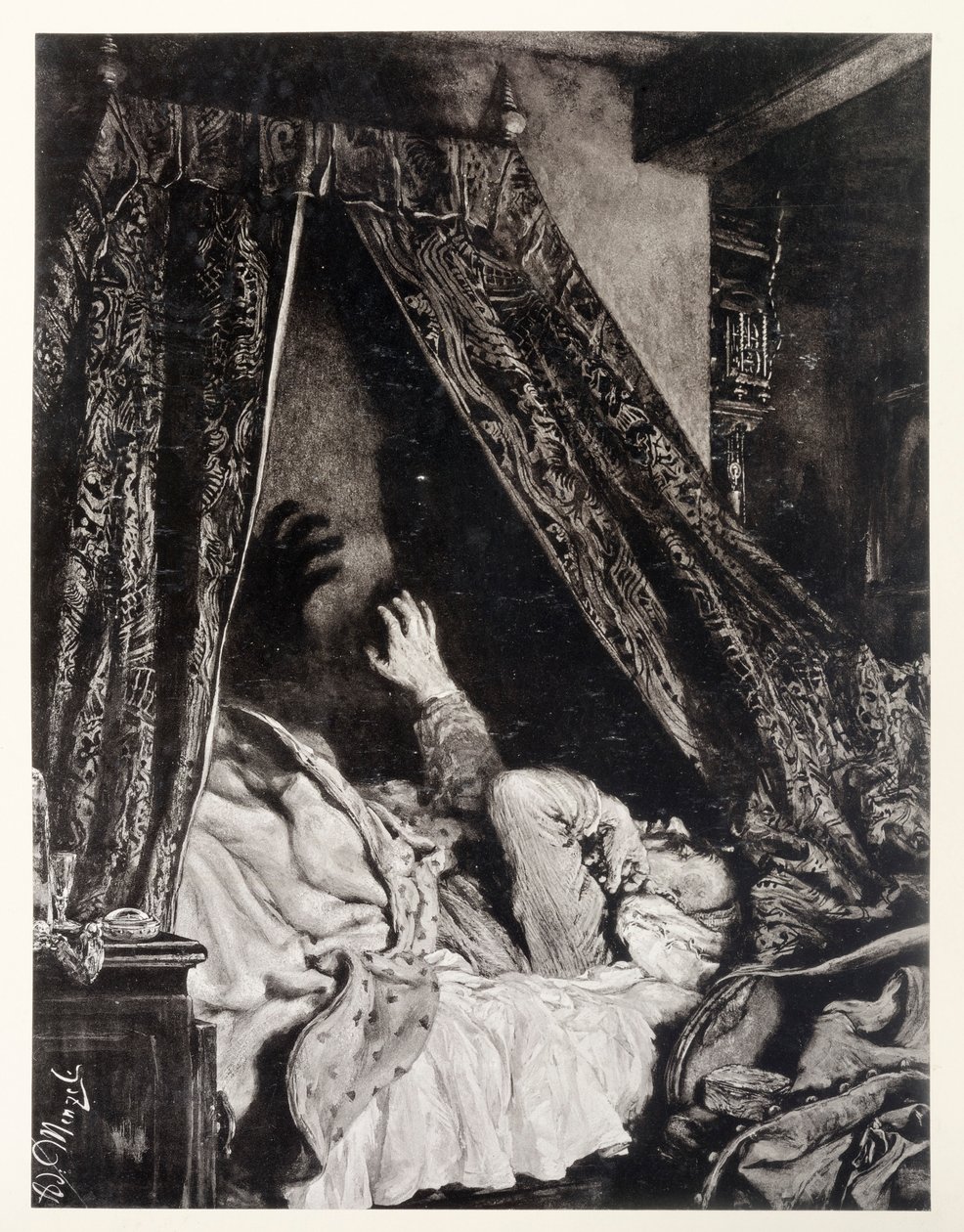 Der qualvolle Traum Adams, zu Heinrich von Kleists „Der zerbrochene Krug“ von Adolph Menzel