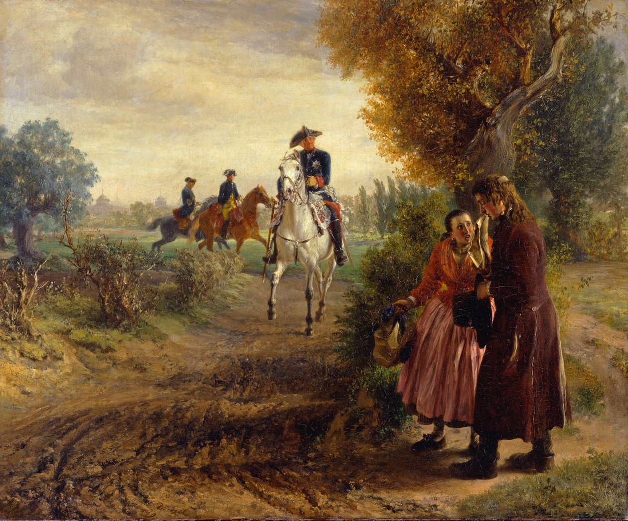 Die Bittschrift (Der Spazierritt) von Adolph Menzel
