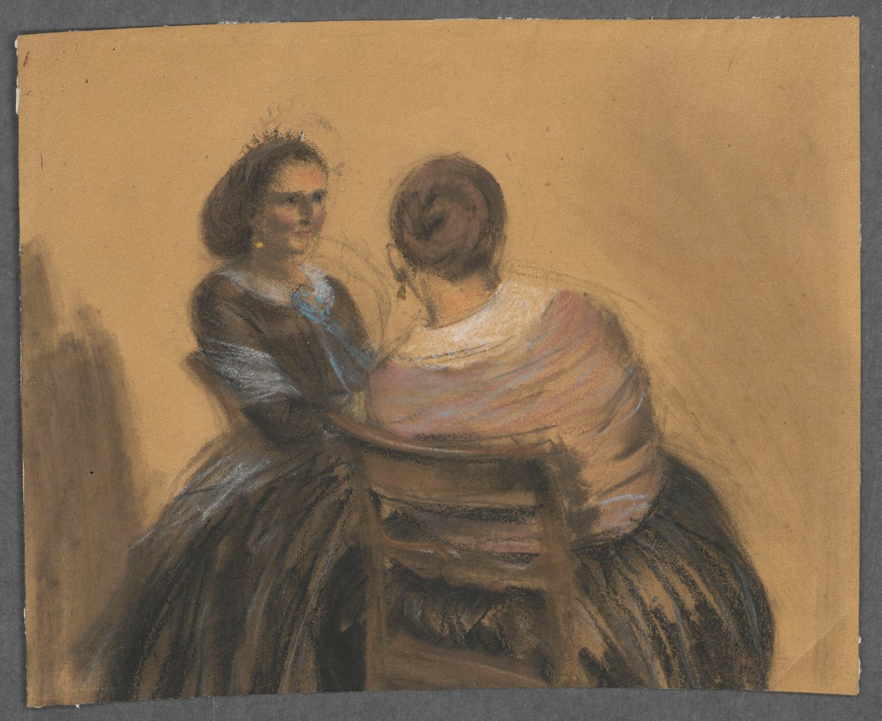 Zwei Frauen von Adolph Menzel