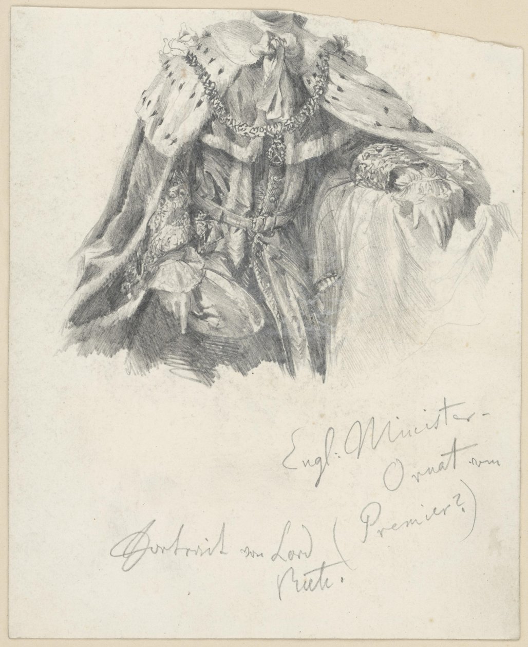Englisches Ministerornat vom Porträt des Lord Bute von Adolph Menzel