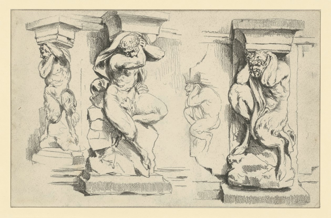 Faunskonsolen an der südwestlichen Bogengalerie des Zwingers in Dresden von Adolph Menzel