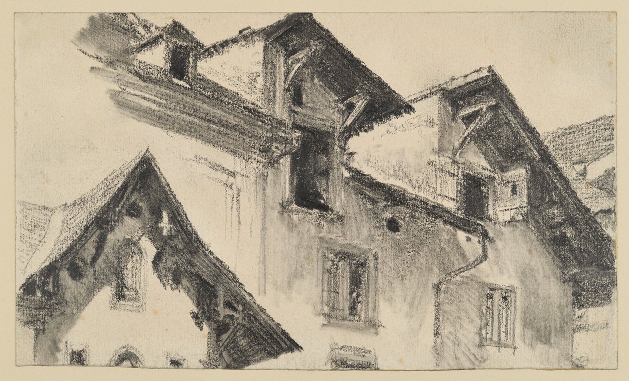 Häusergiebel von Adolph Menzel