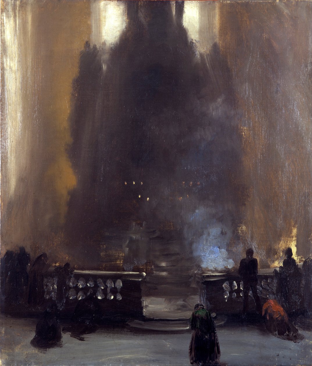 Kircheninneres (Barocker Altar) von Adolph Menzel