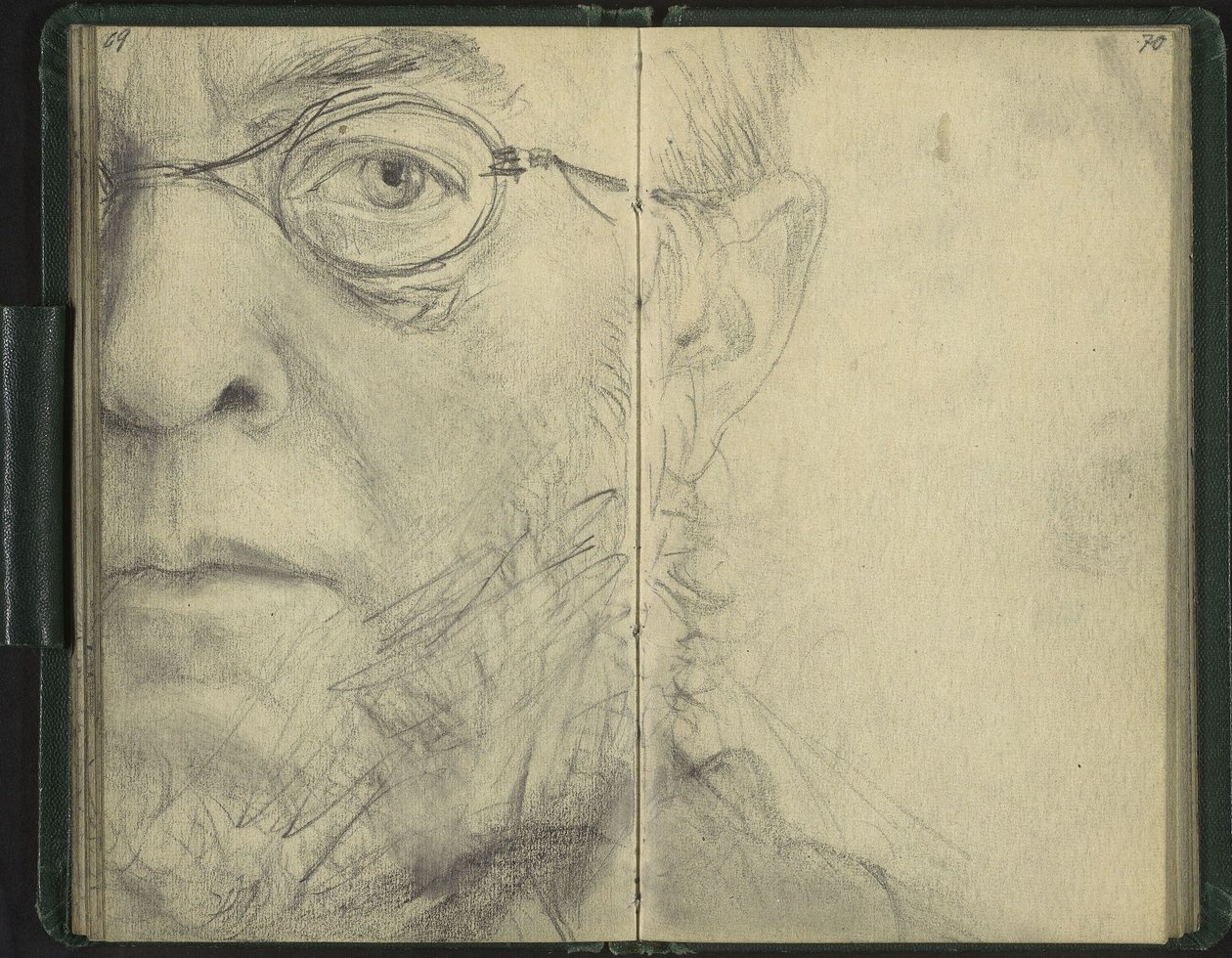 Selbstbildnis als „Einauge“ von Adolph Menzel