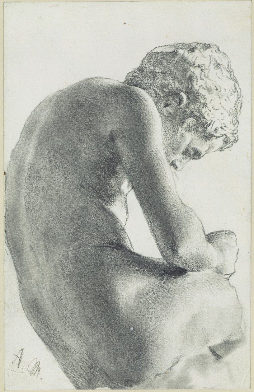 Studie nach dem Dornauszieher Castellani von Adolph Menzel