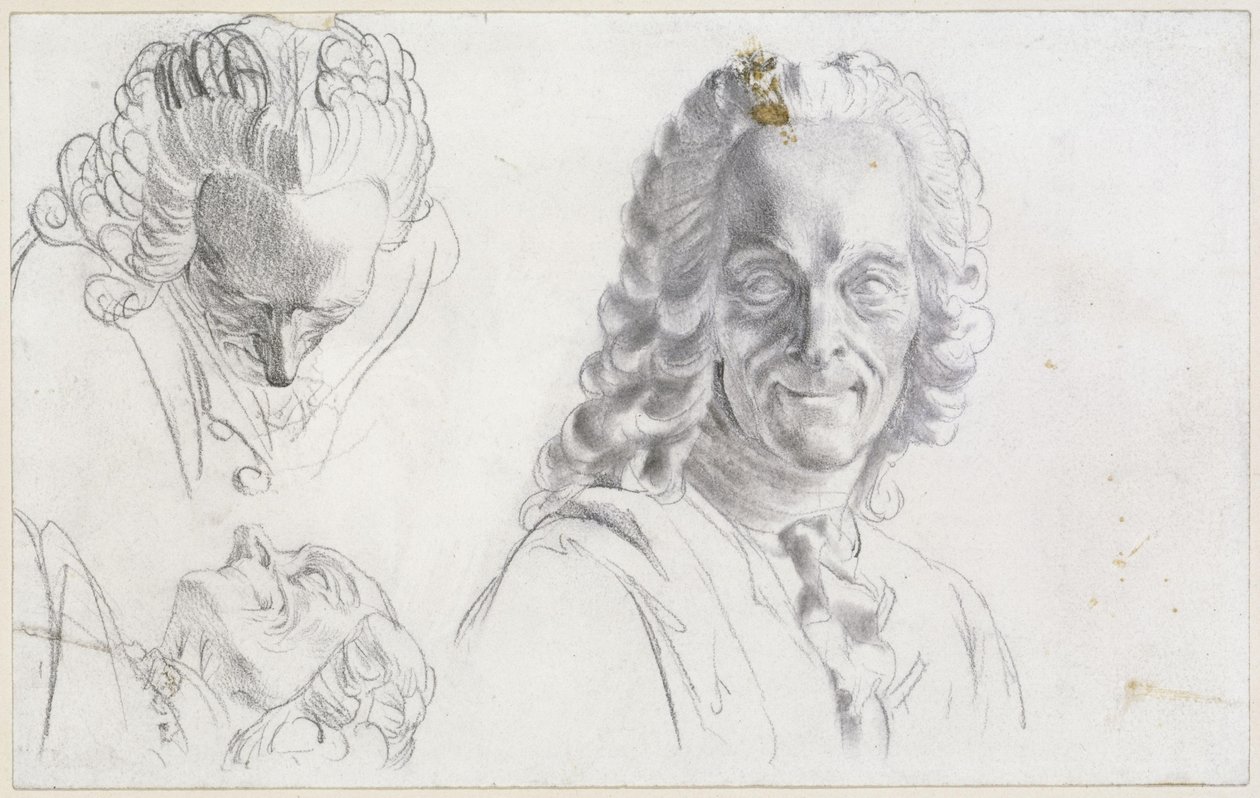 Studie zu Voltaire von Adolph Menzel