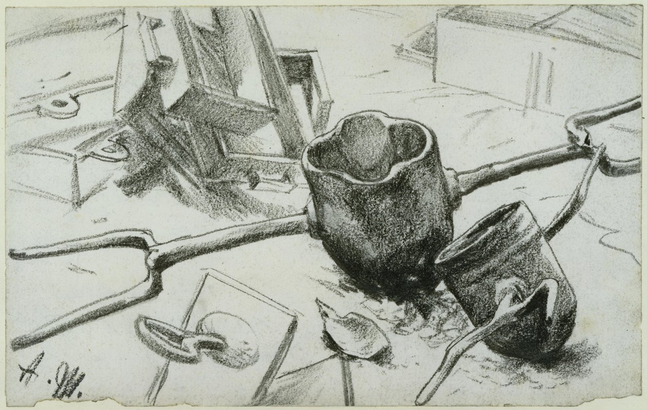 Studie zum „Eisenwalzwerk. Moderne Cyklopen“: Gusskelle von Adolph Menzel