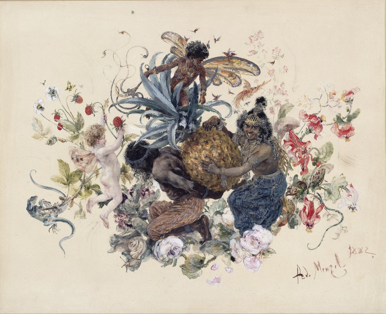 Tafelgeschirr: Fruchtschüssel von Adolph Menzel