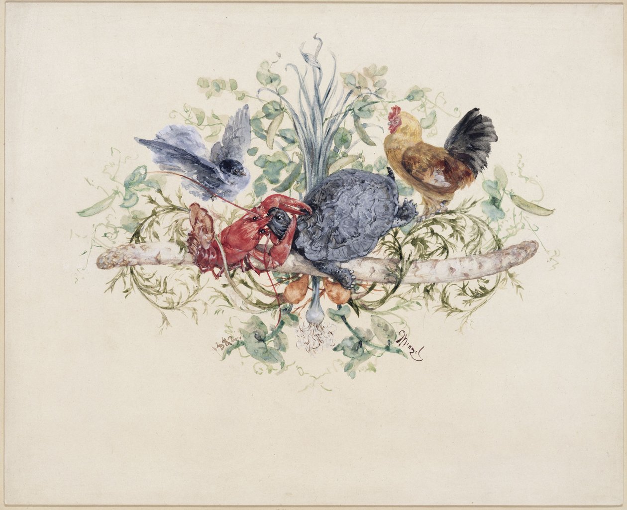 Tafelgeschirr: Untersatz der Suppenschüssel von Adolph Menzel