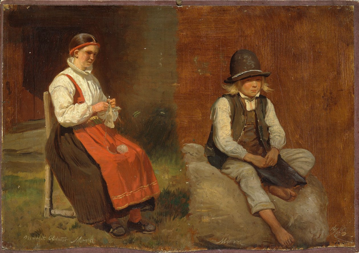 Figurenstudien aus Mora in Schweden von Adolph Tidemand