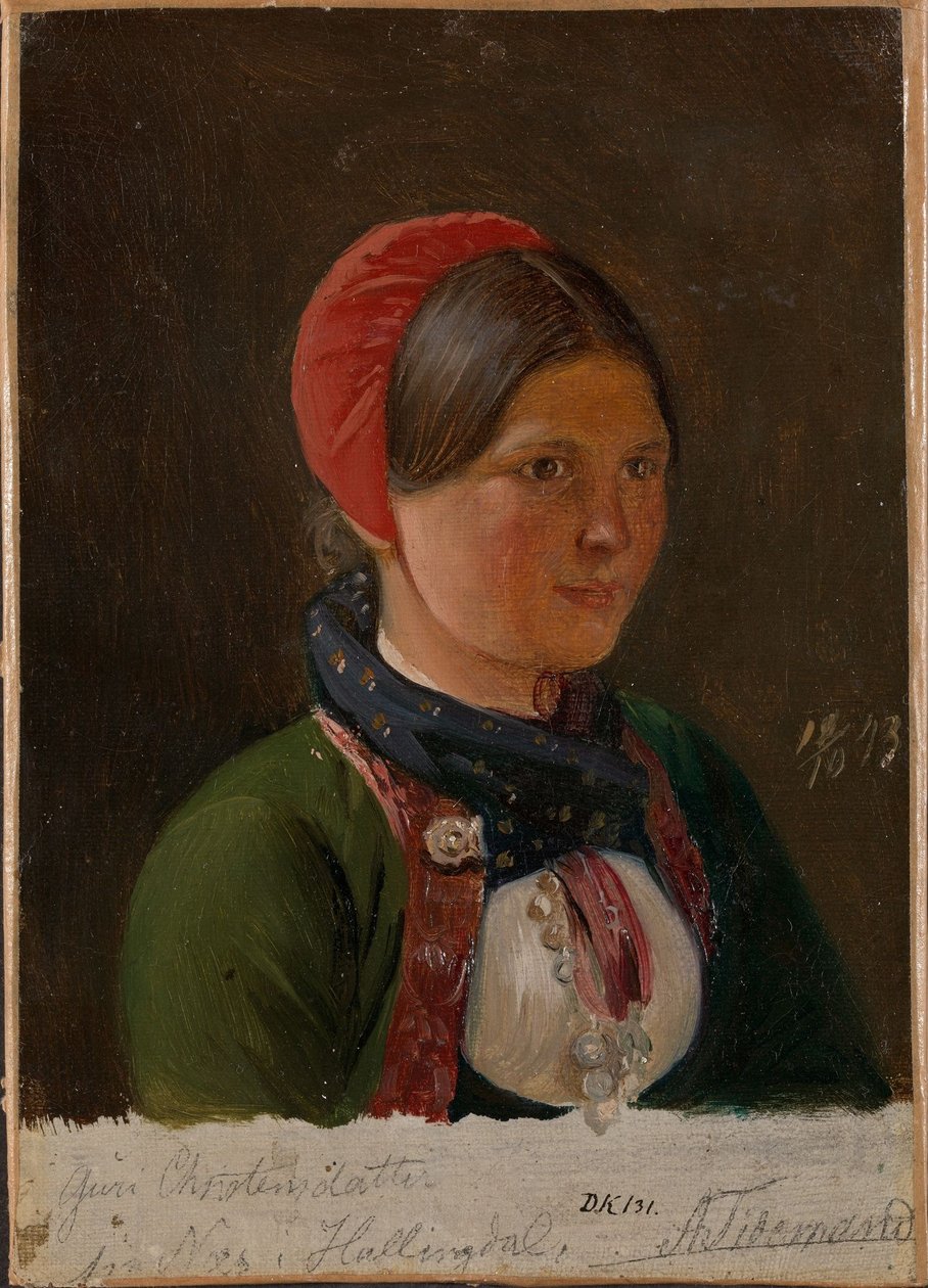 Mädchen aus Hallingdal von Adolph Tidemand
