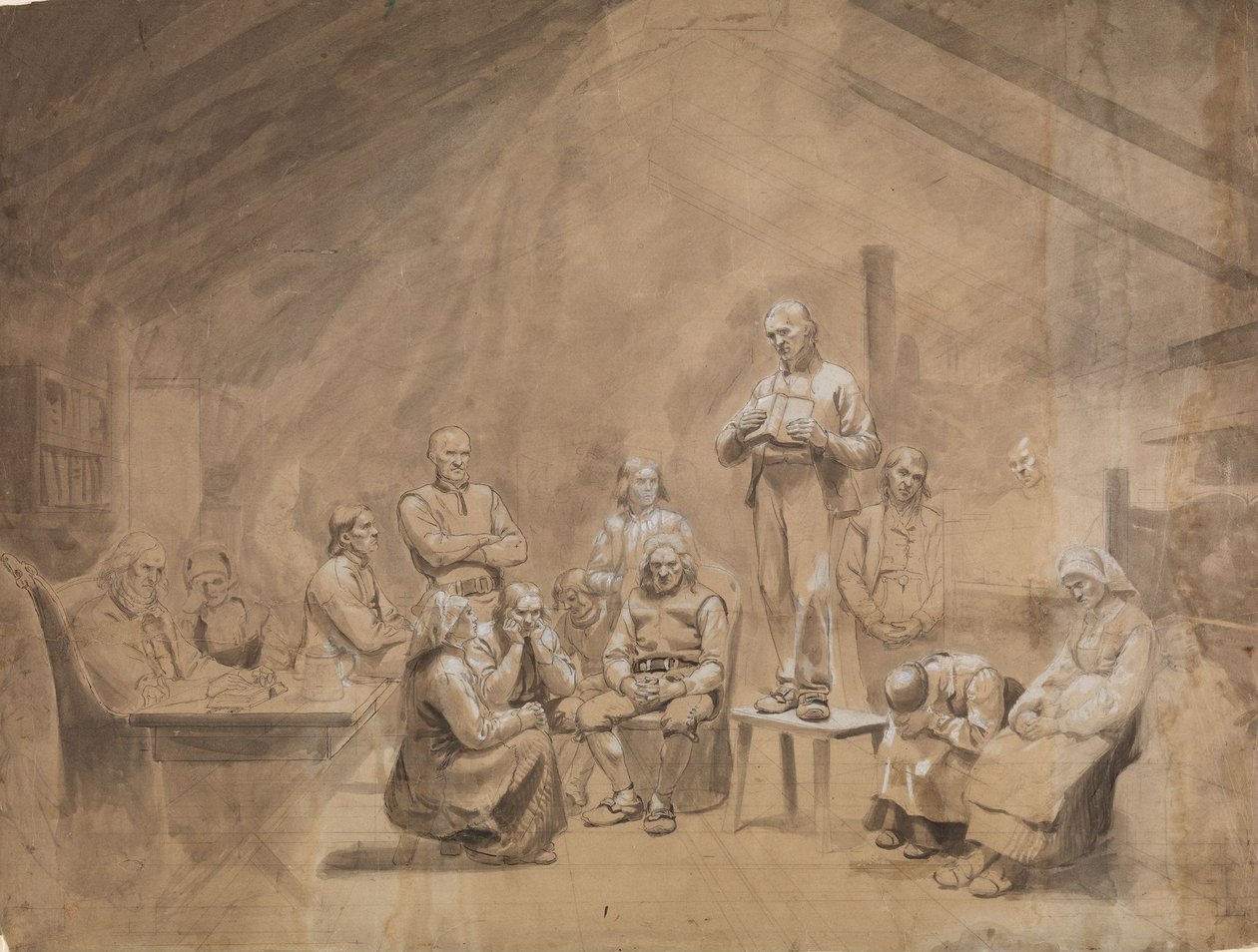 Die Haugianer von Adolph Tidemand