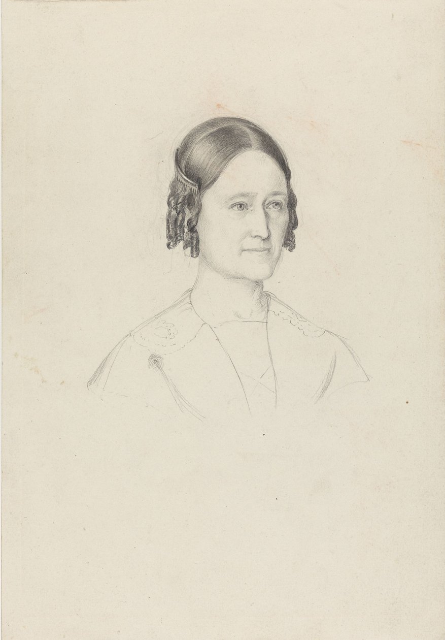 Die Frau des Künstlers, Johanne Tidemand von Adolph Tidemand