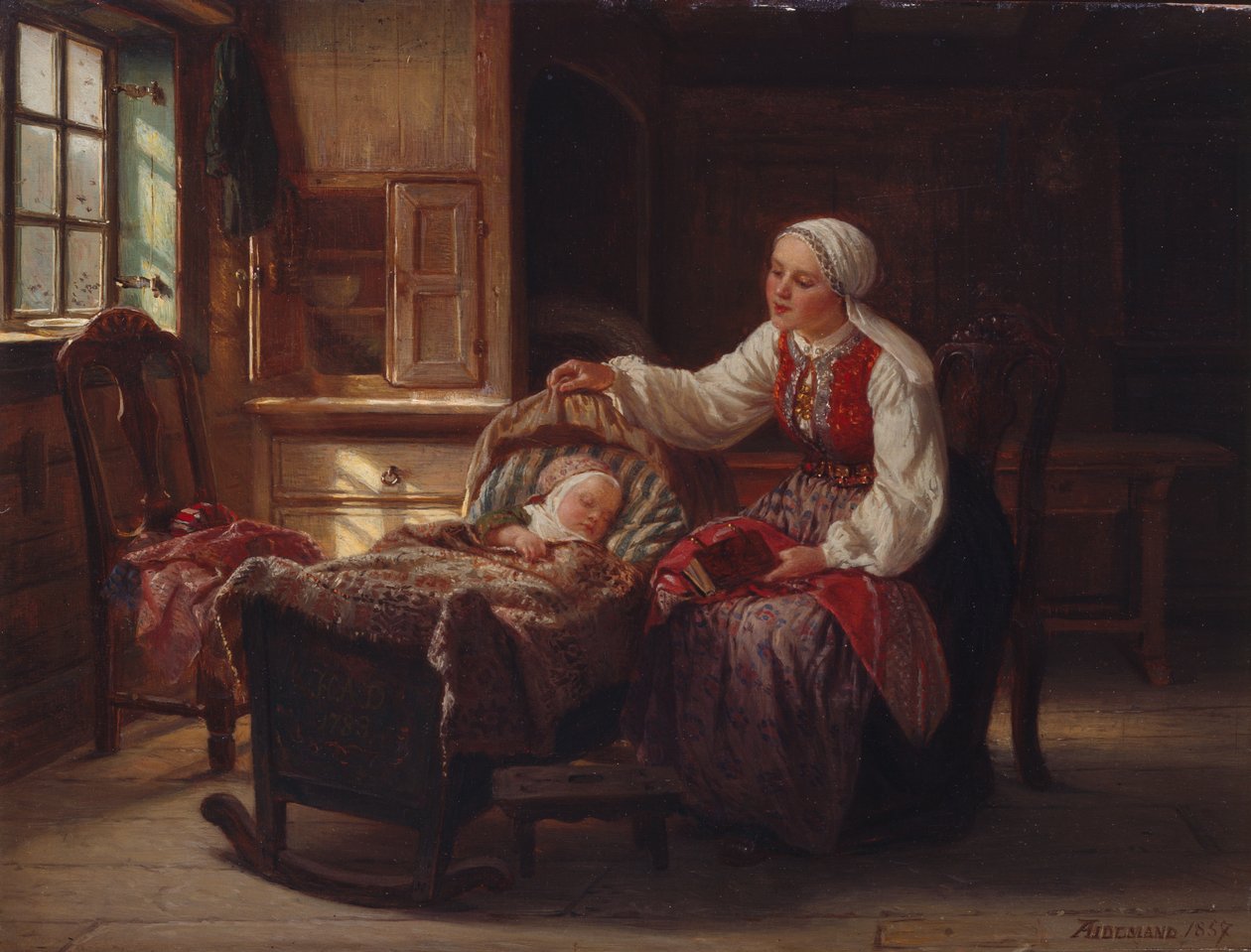 Mutter mit Kind von Adolph Tidemand