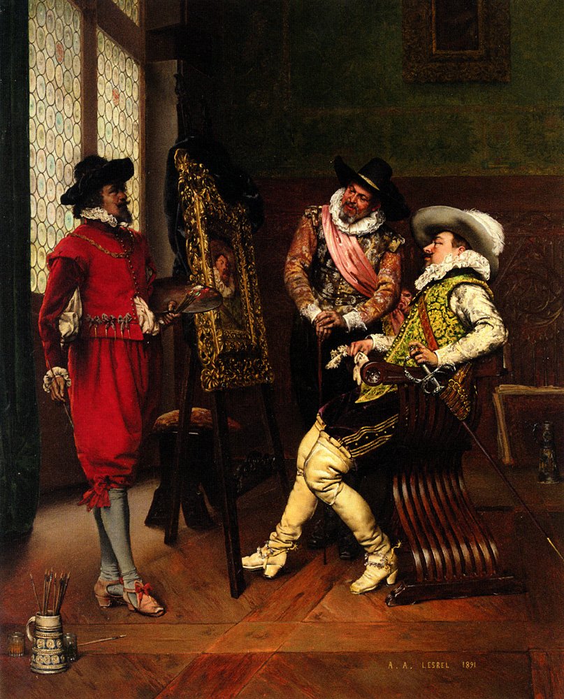 Die Kritiker von Adolphe-Alexandre Lesrel
