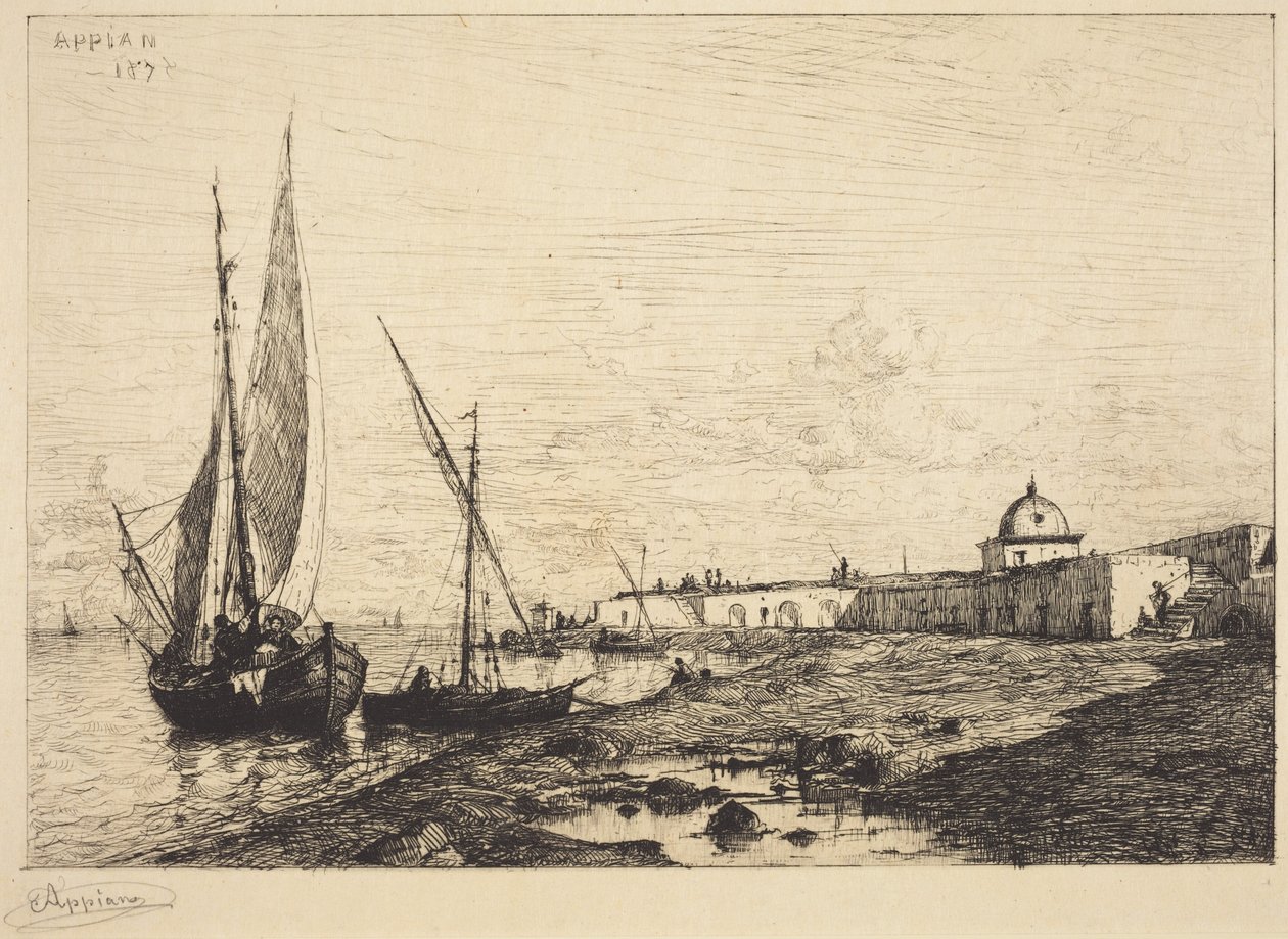 Hafen von San Remo von Adolphe Appian