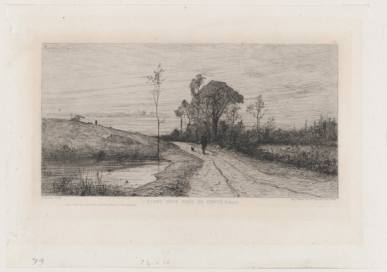 Der Neue Teich bei Creys (Isère) von Adolphe Appian