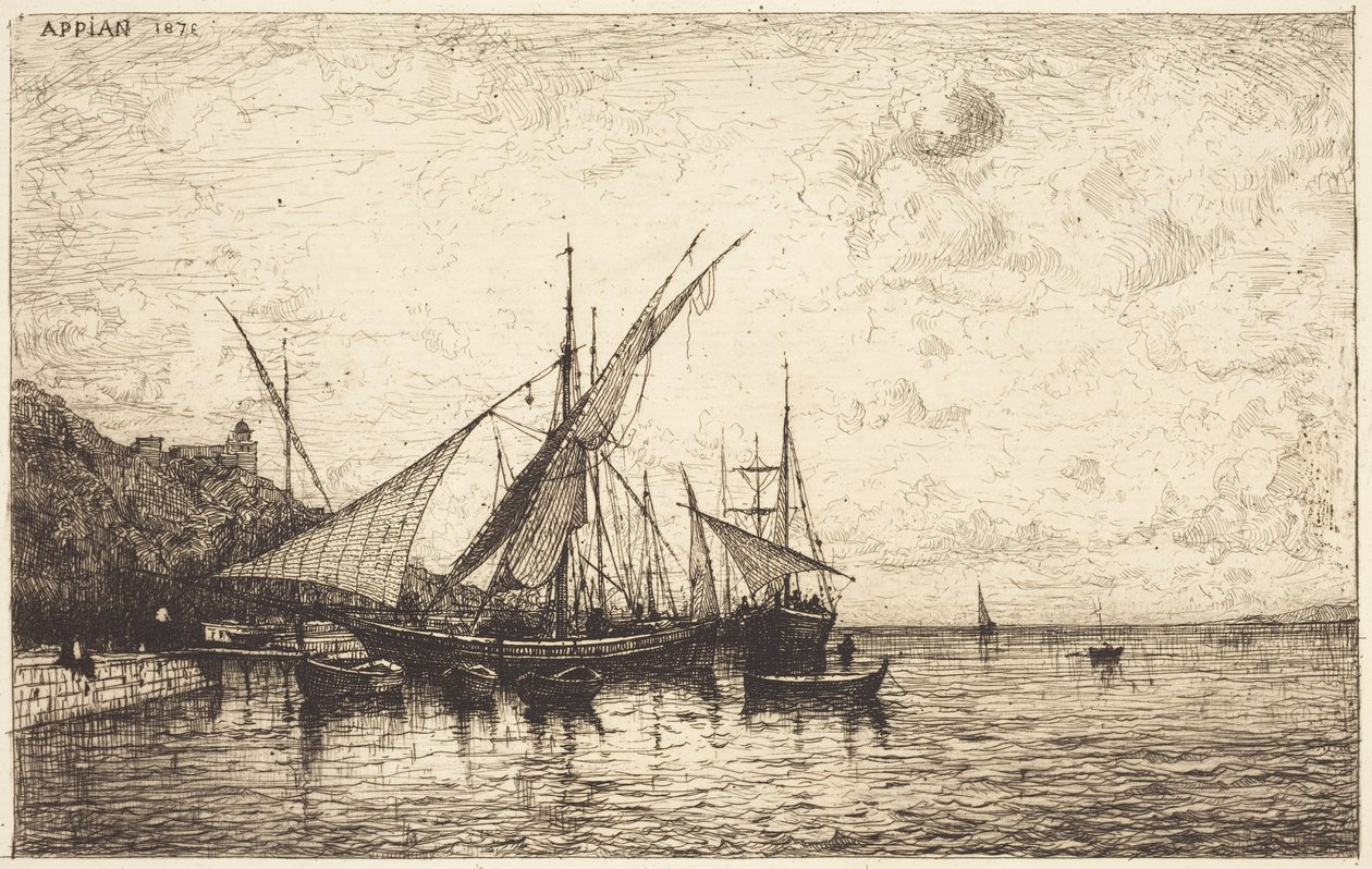 Der Hafen von Monaco von Adolphe Appian