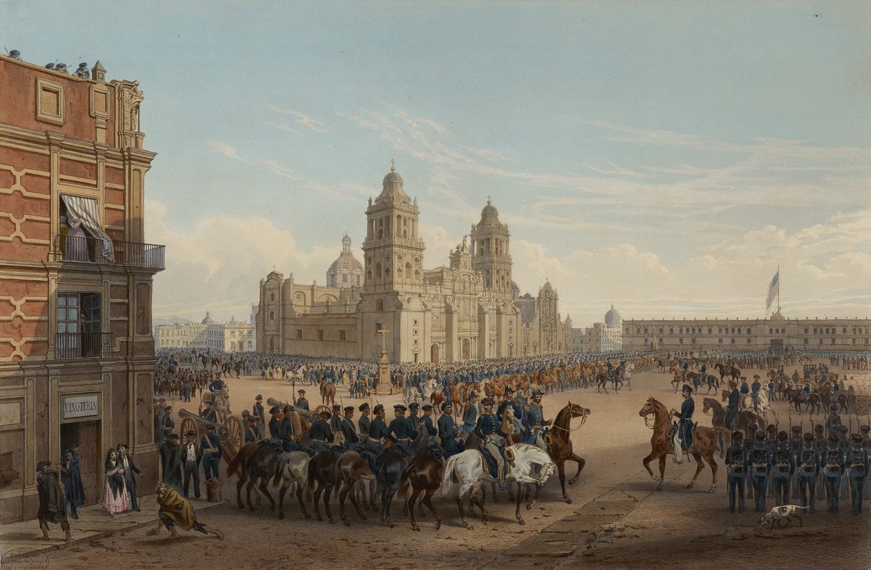 Genl. Scotts Einzug in Mexiko von Adolphe Jean-Baptiste Bayot