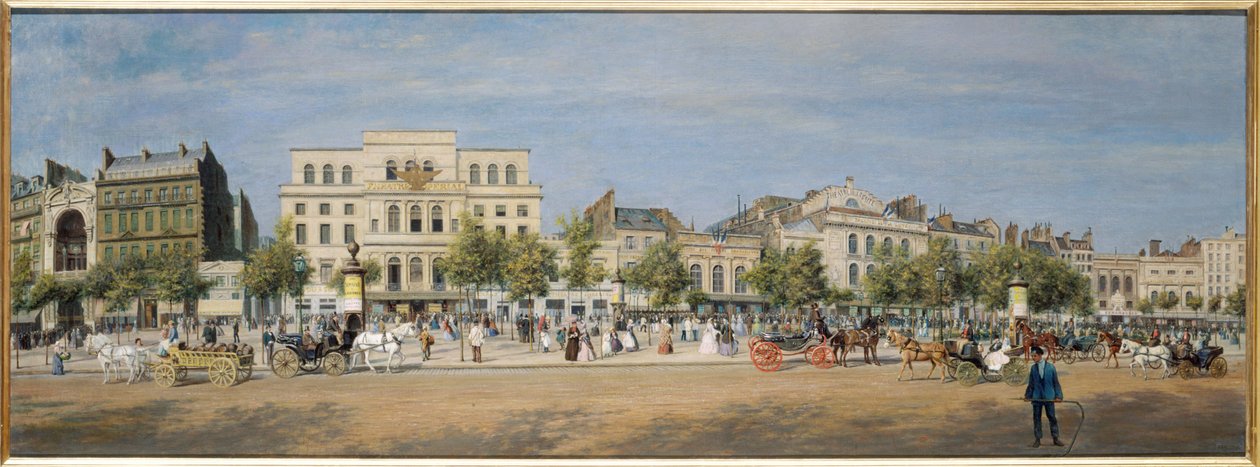 Gesamtansicht der Theater des Boulevard du Temple, 1862 von Adolphe Martial Potemont