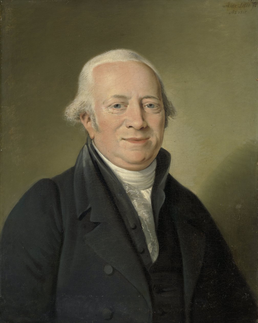 Cornelis Sebille Roos (1754-1820), Amsterdamer Kunsthändler und Verwalter der Nationalen Kunstgalerie im Huis ten Bosch, Den Haag von Adriaan de Lelie
