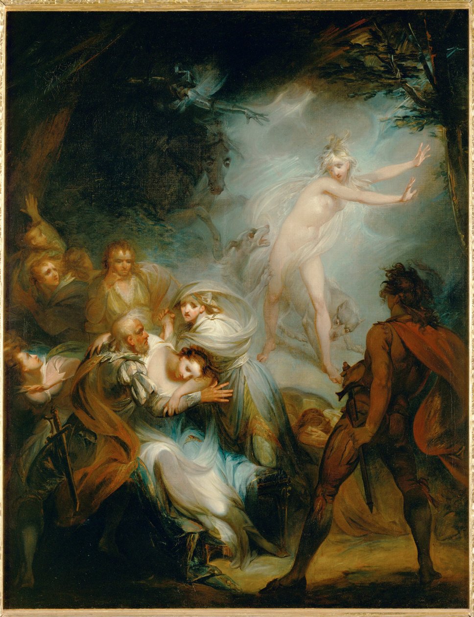Der verzauberte Wald, nach Boccaccio - die Geschichte von Nastagio degli Onesti, aus Boccaccios Decamerone von Adriaan van der Werff